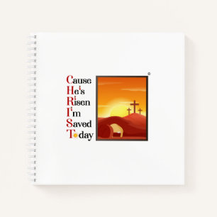 8.5 x8.5 Christ Acronym Deluxe Spiral Notebook