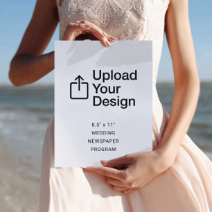 8.5" x 11" Flat Sheet - Wedding Newspaper Programs