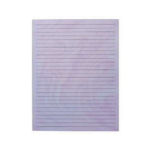 8.5" x 11"  Purple Marble Black Lined Wide Ruled Notepad