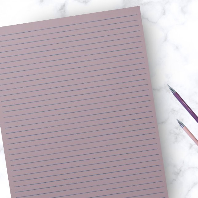 8.5" x 11"  Rustic Mauve Blue Lines College Rule Notepad (Creator Uploaded)