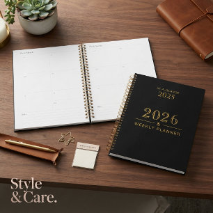 8.5 x 11 Weekly Planner 2025-26 for Home or Office