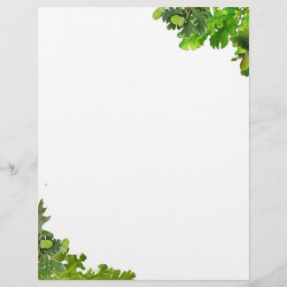 8.5X11" OAK LEAF INVITATION PAPER CUSTOM LETTERHEAD
