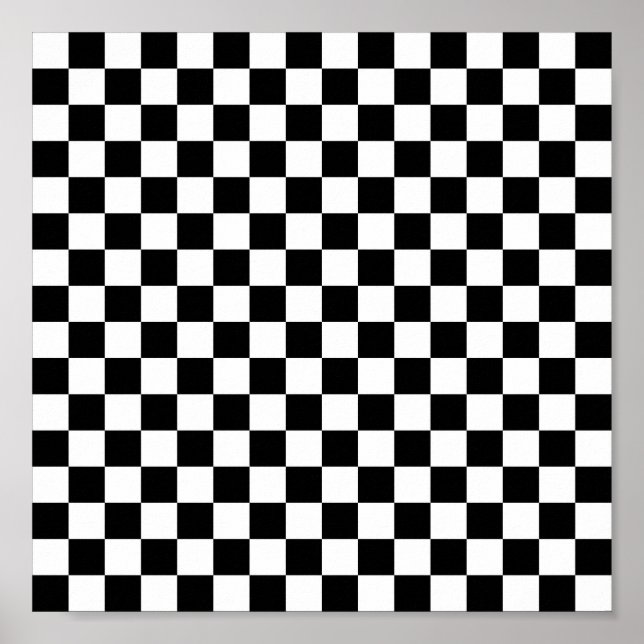 8.75" x 8.75", CheckerBoard (Matte) Poster (Front)