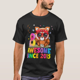 8 8Th Red Panda Awesome Since 2015 T-Shirt