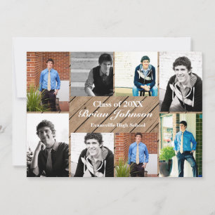8/9 Photos Wood - Graduation Announcement