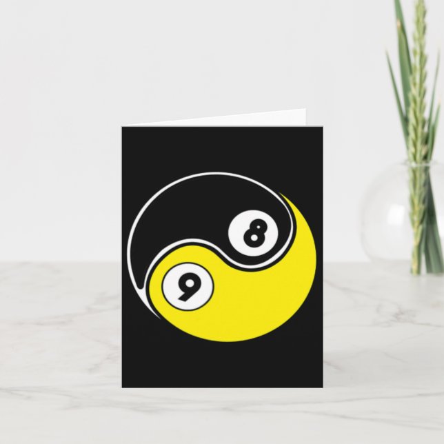 8 Ball 9 Ball Snooker Pool Billiards  Card (Front)