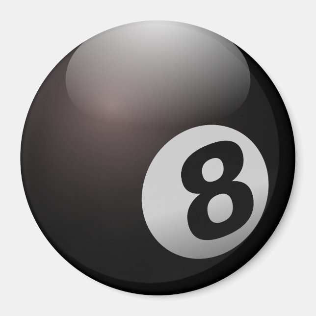 8 Ball Billiard Pool Magnet (Front)