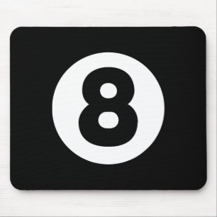 8 Ball Billiards Lazy Halloween Costume Funny Magi Mouse Pad