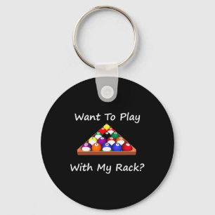 8 Ball Billiards Or Pool League Design Key Ring