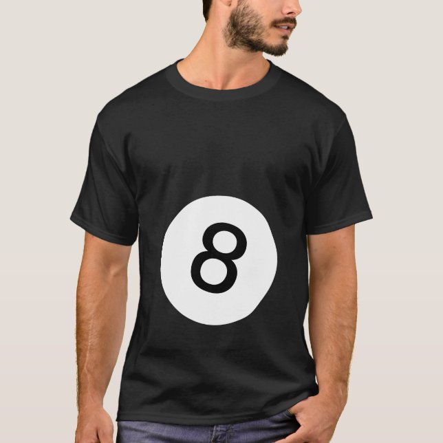 8 Ball Billiards Pool Costume T-Shirt (Front)