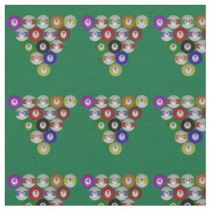 8 Ball Billiards Pool Hall Rack Fabric