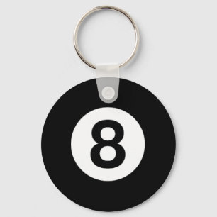 8 Ball Billiards Pool Table Costume Eight Ball Key Ring