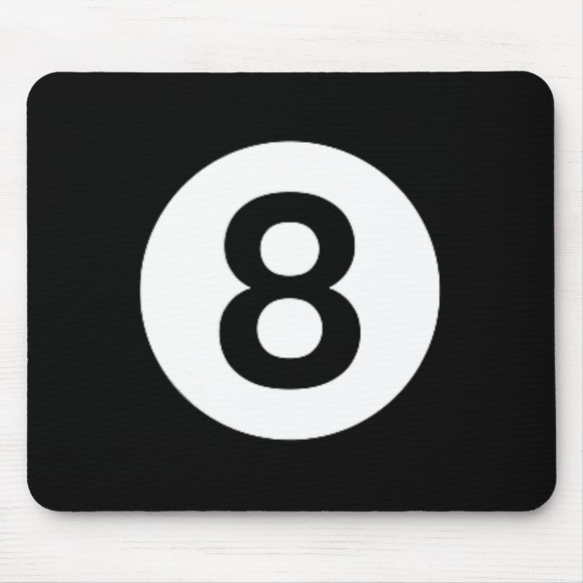 8 Ball Billiards Pool Table Costume Eight Ball  Mouse Pad (Front)