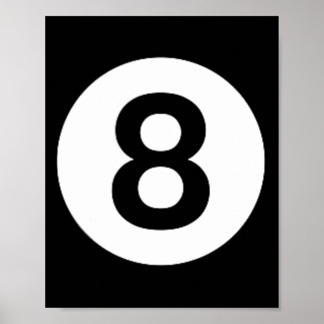 8 Ball Billiards Pool Table Costume Eight Ball  Poster (Front)