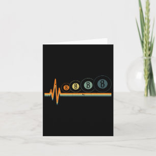 8 Ball Billiards Retro Heart-beat Sports Pool Snoo Card