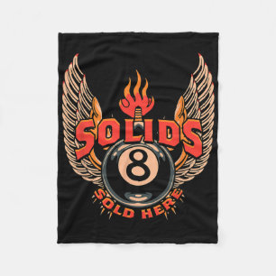 8-ball Billiards Solids Sold Here Fleece Blanket