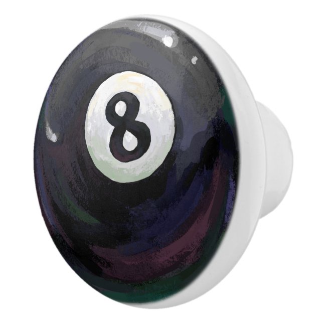 8 Ball Ceramic Knob (Right)