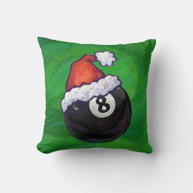 8 Ball Christmas Green Cushion (Front)