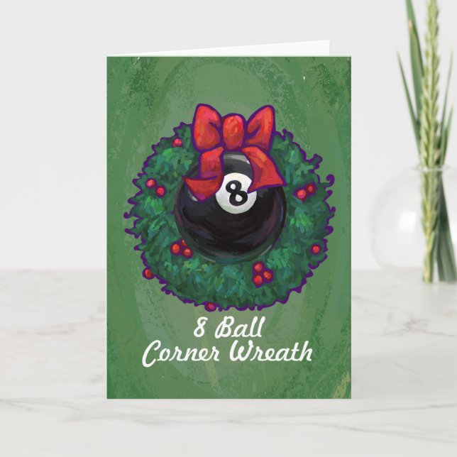 8 Ball Christmas Holiday Card (Front)