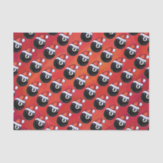 8 Ball Christmas Tissue Paper (Front)
