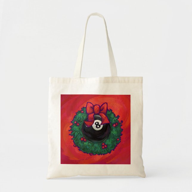 8 Ball Christmas Wheath Red Tote Bag (Front)