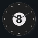 8-Ball Design Wall Clock<br><div class="desc">Eight-Ball Design Wall Clock</div>