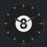 8-Ball Design Wall Clock<br><div class="desc">Eight-Ball Design Wall Clock</div>