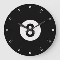 8-Ball Design Wall Clock