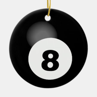 8 Ball Double Sided Ornament Round