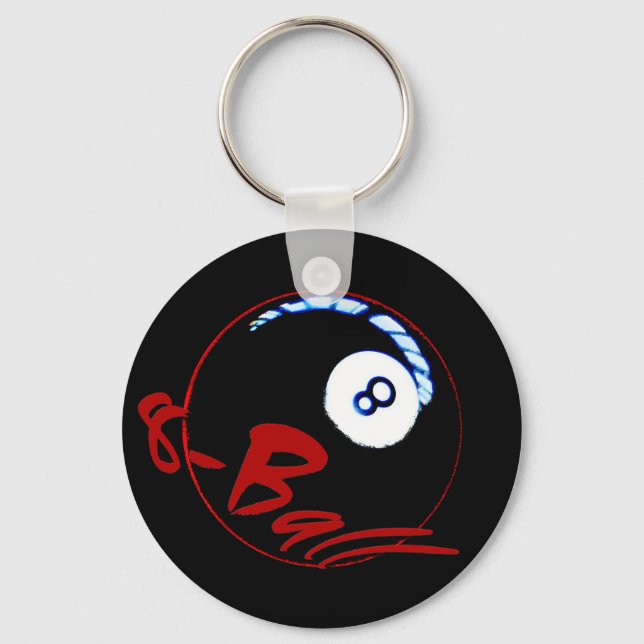 8-ball gifts & greetings key ring (Front)