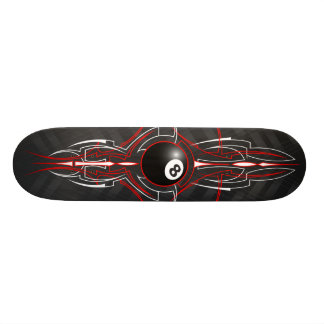 8-Ball Old School Pinstripe Board Skateboard