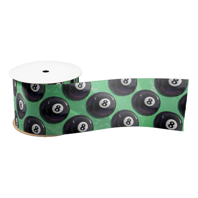 8 Ball Pattern Satin Ribbon (Spool)