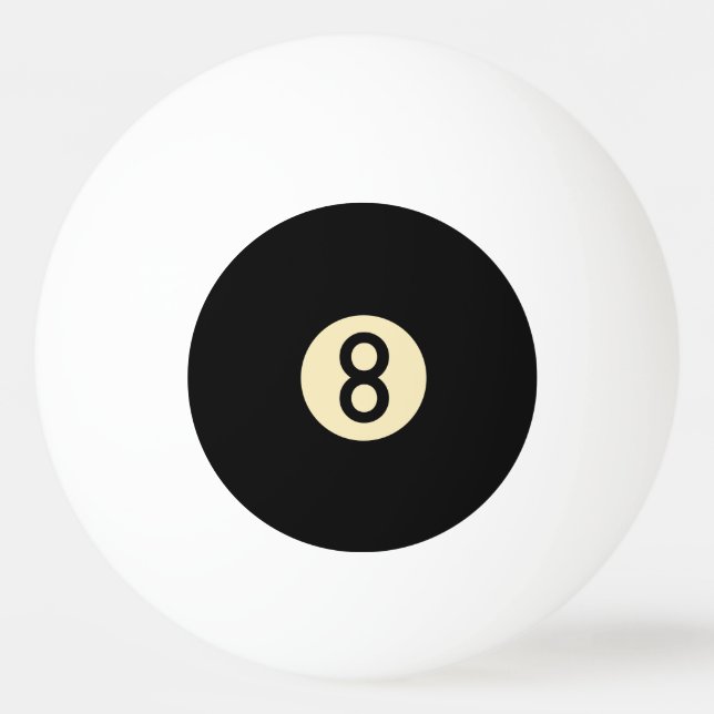 8 Ball Ping Pong Ball (Back)