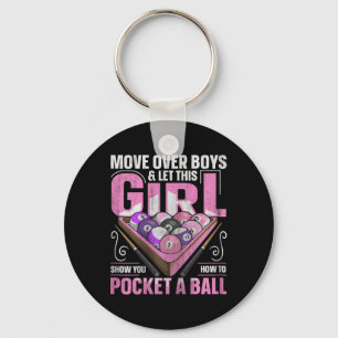 8 Ball Pool Billiard Quote For A Pool Player Girl Key Ring