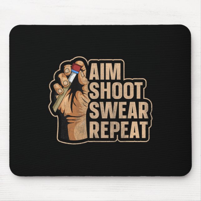 8 Ball Pool Billiard Quote For A Pool Player  Mouse Pad (Front)