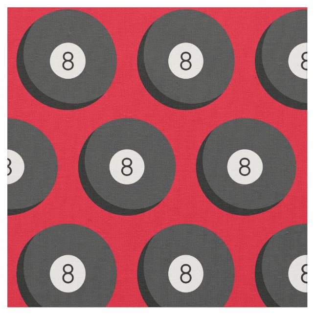 8 Ball Pool Billiards Bar Fabric (Close Up)