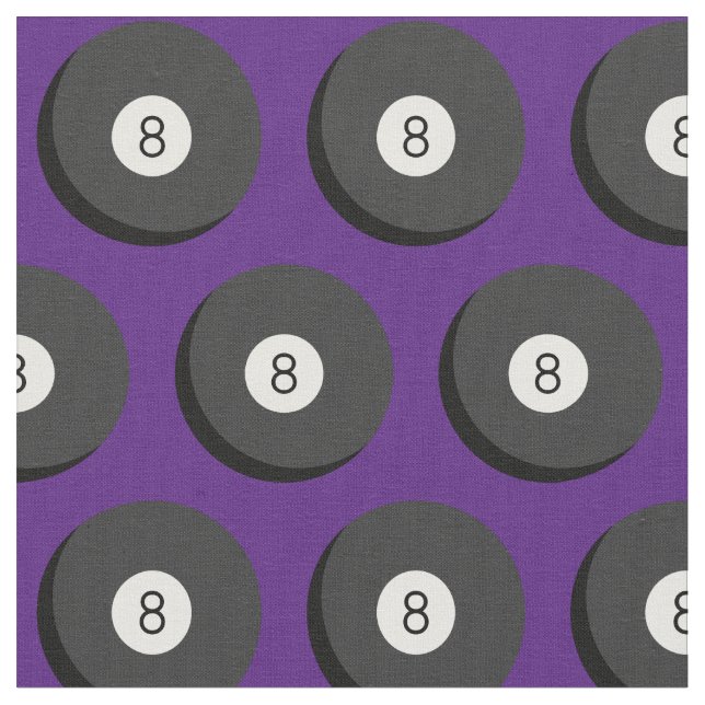 8 Ball Pool Billiards Bar Fabric (Close Up)