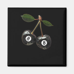 8 Ball Pool Billiards Player Cherries  Magnet