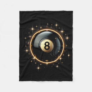 8 Ball Pool Billiards Player Fleece Blanket