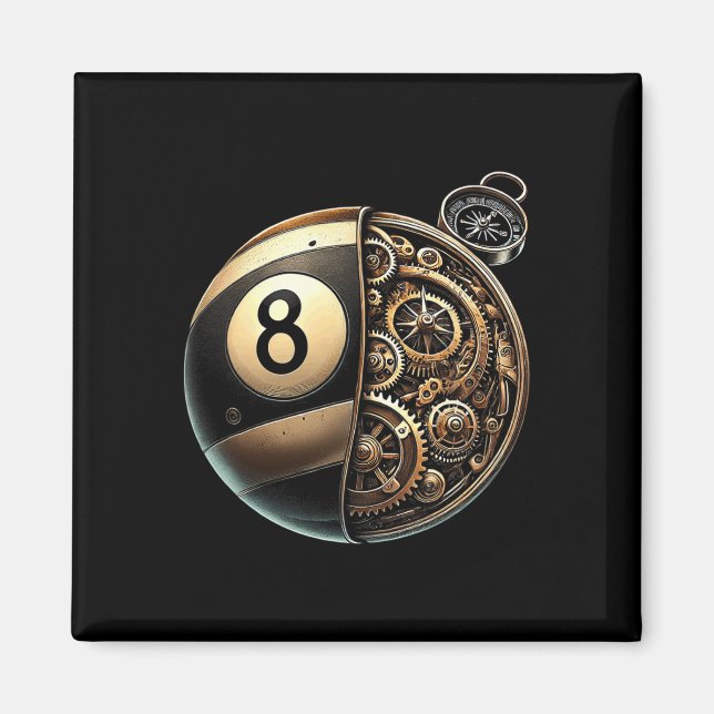 8 Ball Pool Billiards Player  Magnet (Front)