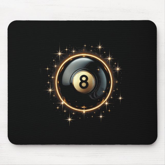 8 Ball Pool Billiards Player  Mouse Pad (Front)