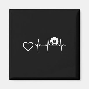 8-ball Pool Billiards - Pool Billiard Heartbeat He Magnet