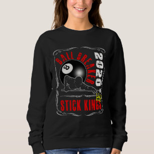 8 Ball Pool Billiards  Stick King Player Tea   1 Sweatshirt