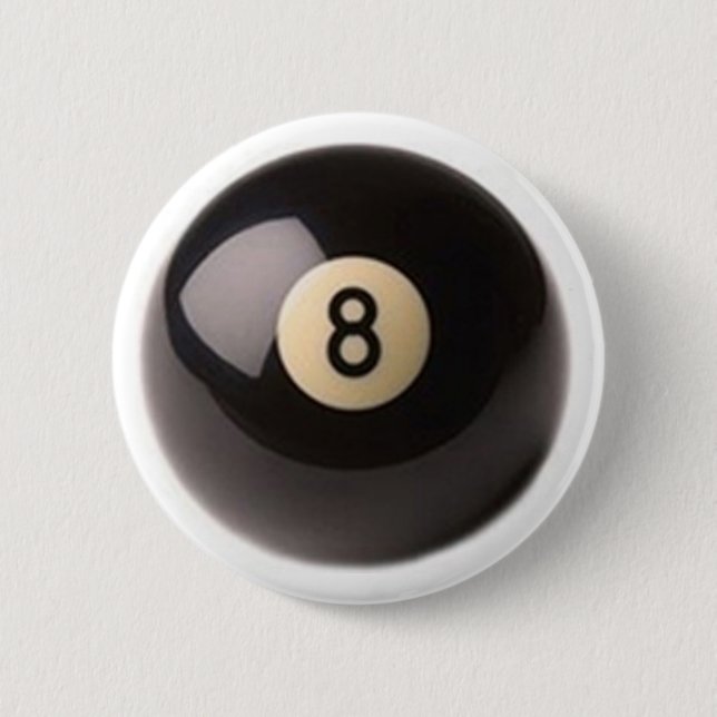 8 ball pool eight 6 cm round badge (Front)