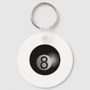 8 Ball Pool Hall Shark Billiards Player Hustler Key Ring