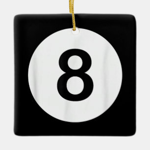 8 Ball Pool Hall Tees, Shark Lover Gift Ceramic Ornament