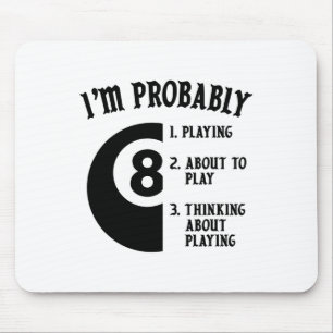 8-ball Pool Player Billiards Novelty Gift Mouse Pad