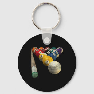 8-ball Pool Team Bar League Billiards Men Women Gr Key Ring