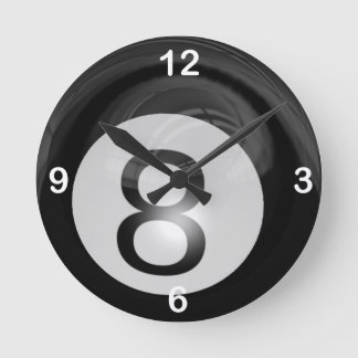 8 Ball Round Clock