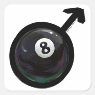 8 Ball Square Sticker